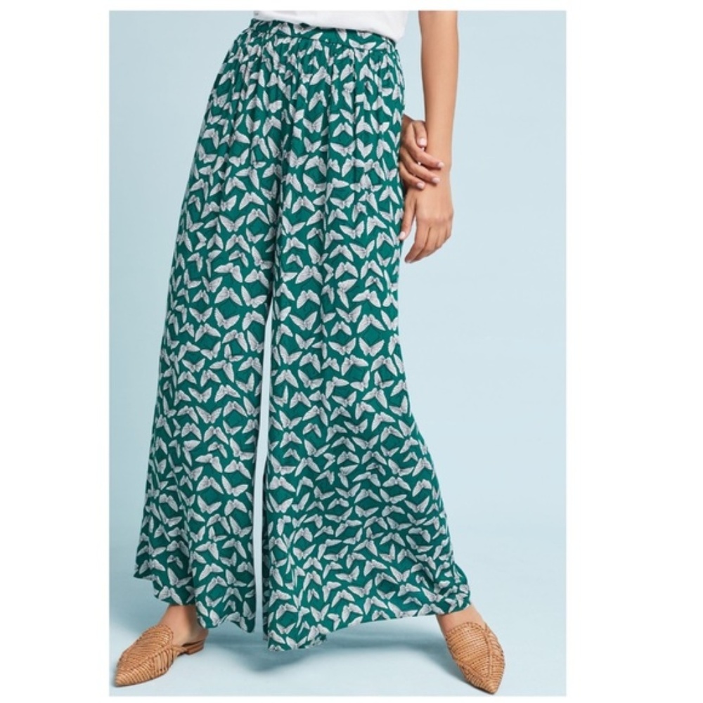 Anthropologie Butterfly Wide Leg Pants